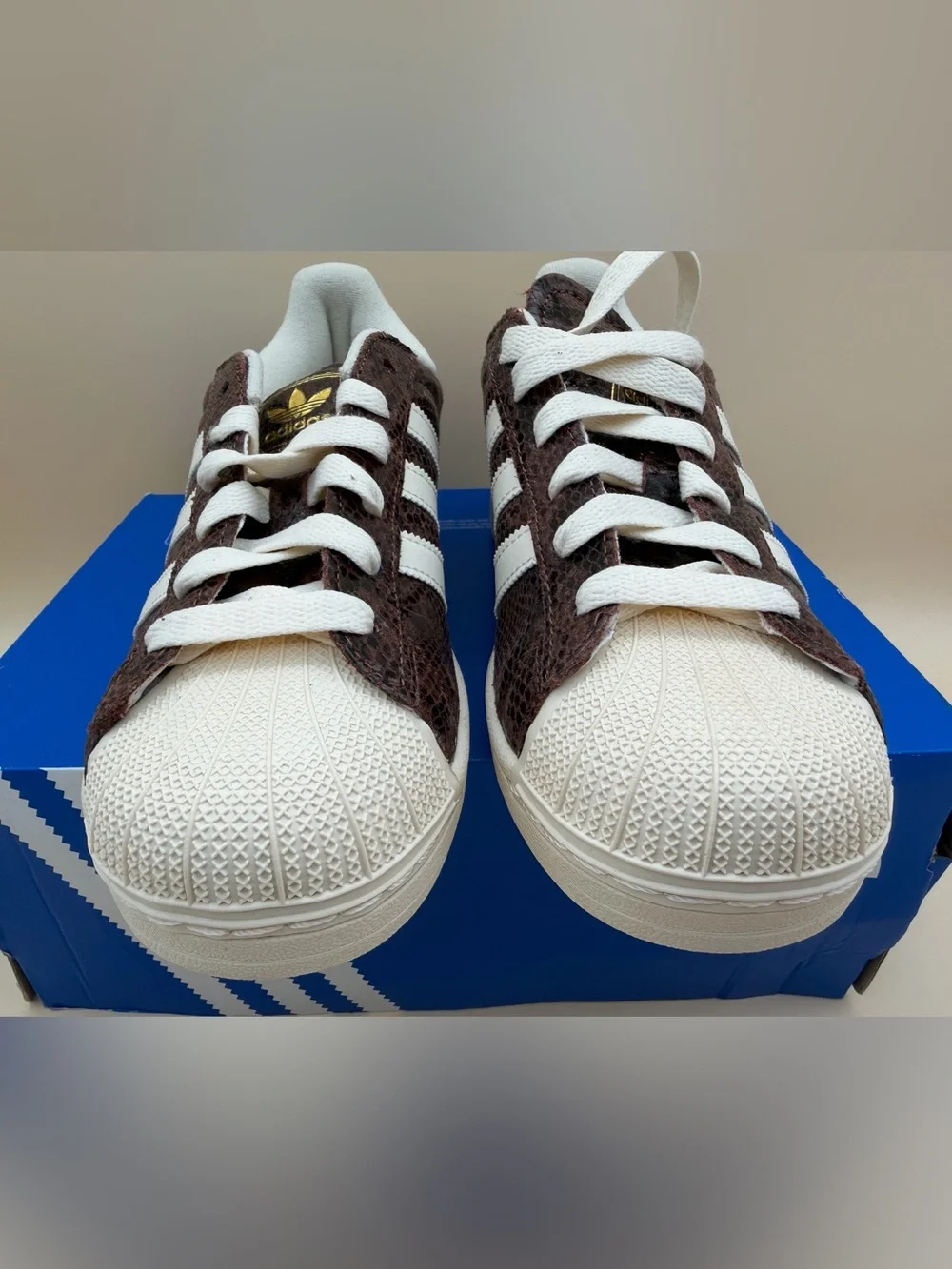 NWT adidas Superstar II W JP8158 Women’s 7.5 Snakeskin Box No lid
